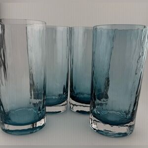 4 Mawun Blue 16oz glasses.